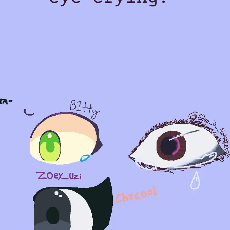 Eyes crying by @agilefangthegreyfox