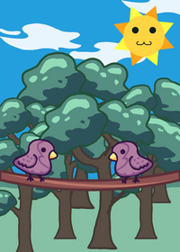 Two birds on a wire...