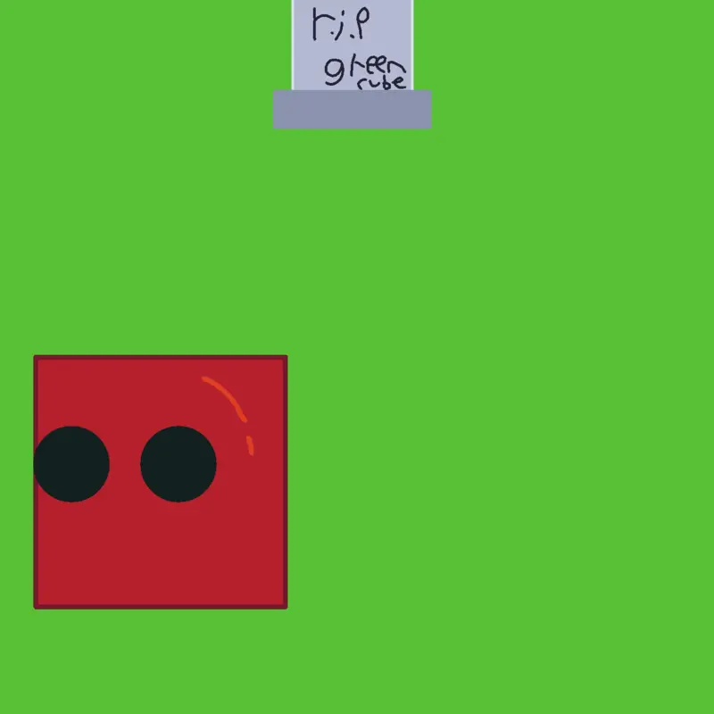 Green cube turend into monster red cube by @PrincekyleCagatin
