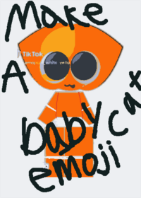 Make a baby emoji cat