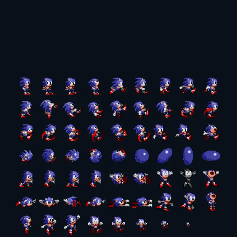 Sonic 1 Sprites by @Maple_Miles