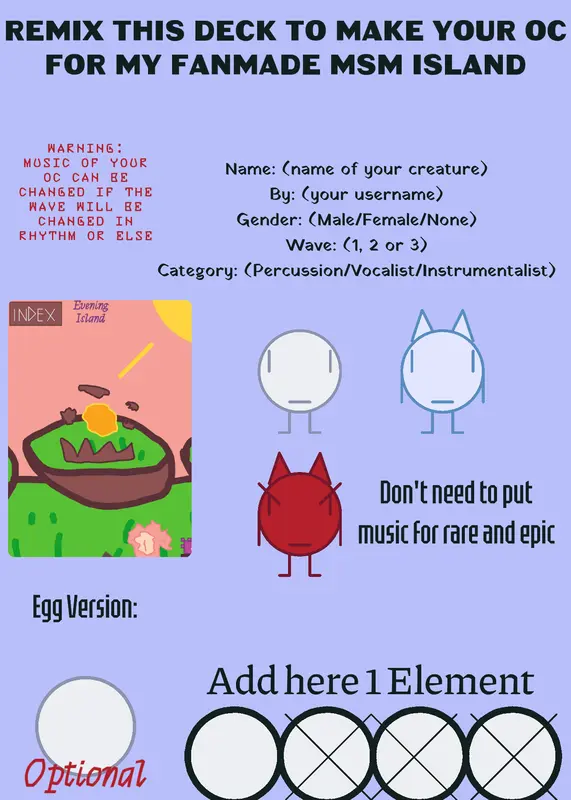 Create your OC for Evening Island! by @Pipilsin