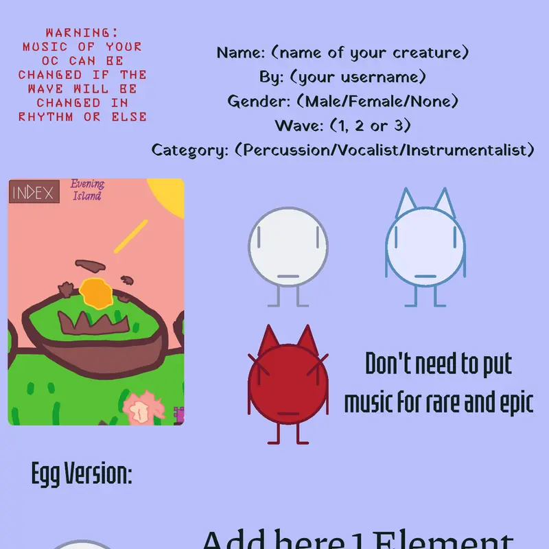 Create your OC for Evening Island! by @Pipilsin