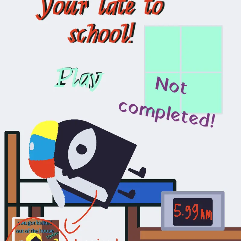 Your late to school! by @Syarah