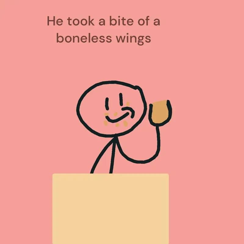He took a bite of a boneless wing by @Apollo747_unknown
