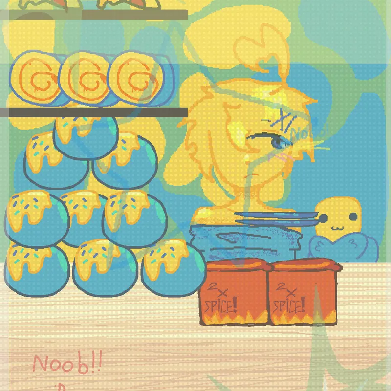 Yummy noob eating by @Mark_is_a_pathetic_thing