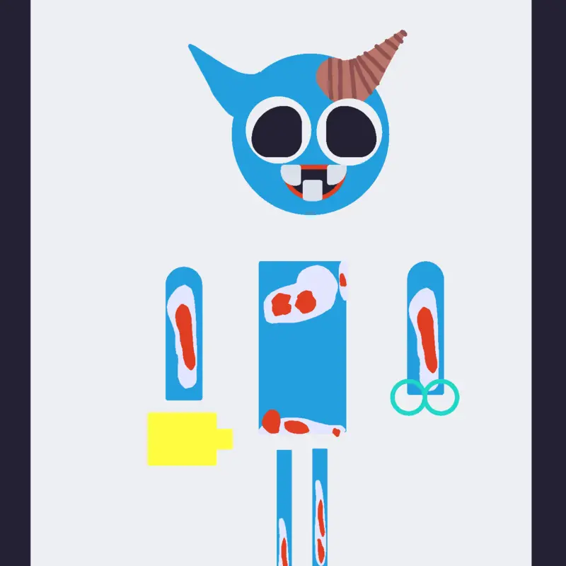 Huggy Wuggy Ragdoll by @dreamcore_backrooms