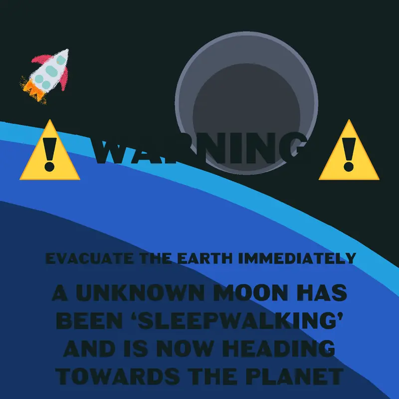 A moon wanders too close by @Buzzycato_and_friends