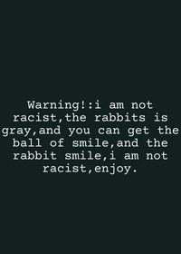 Rabbits can't smile(only you)