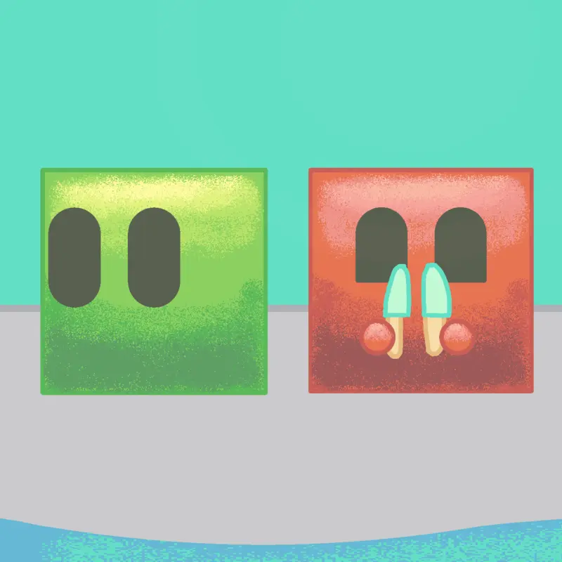 Green-Cube & Red-Cube Mood by @Sarlito_XD