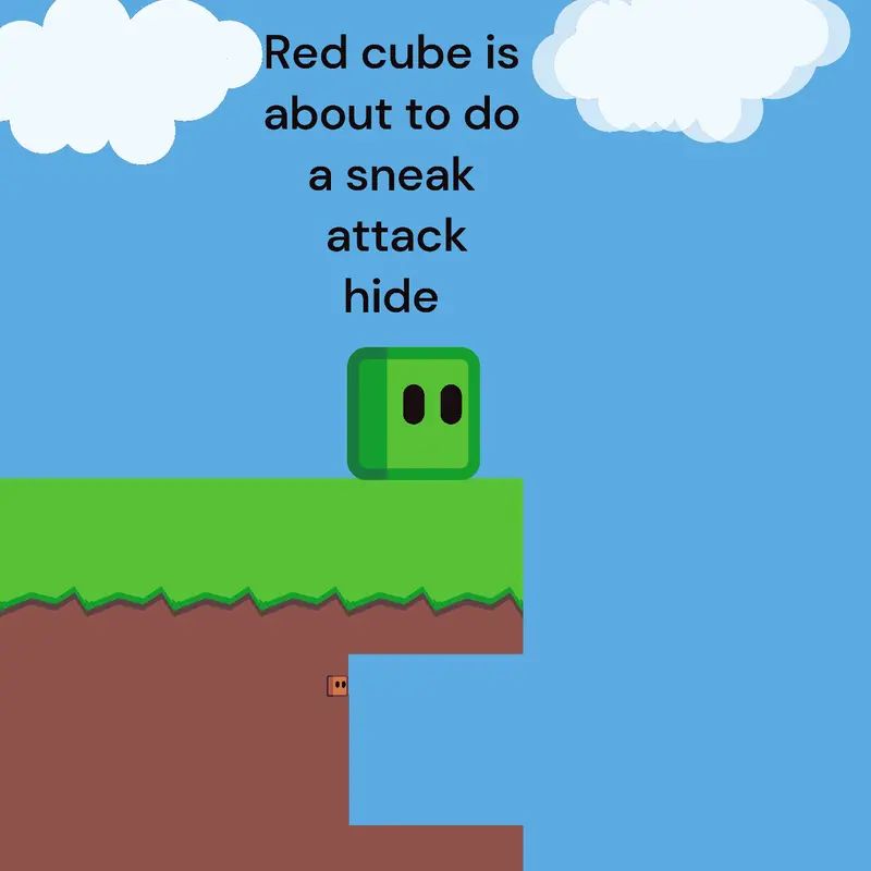 Hide Green cube by @lenchhh0827