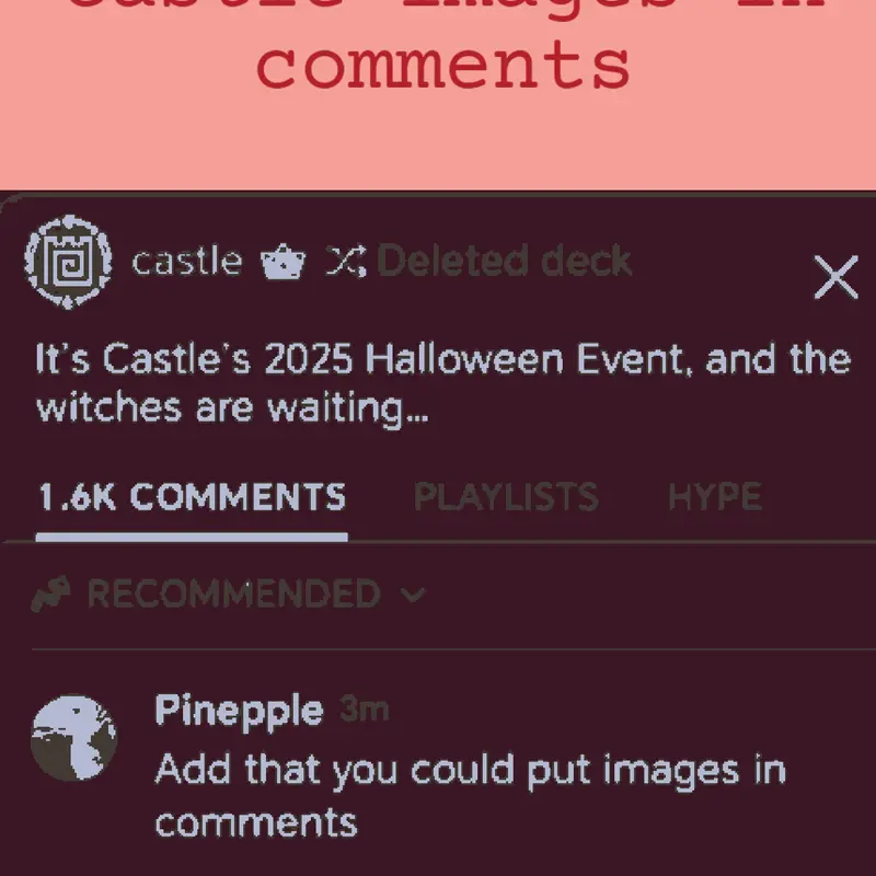 Day 2 of asking castle to add images in by @Pinepple