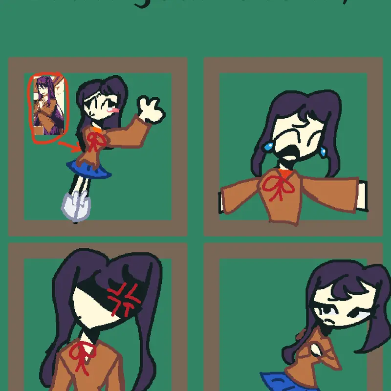Draw your ocs! #ddlc #dokidoki by @wenda_kiss
