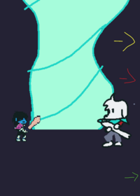 Floock my oc fight in deltarune