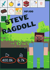Minecraft steve ragdoll UPDATE: ADDED...