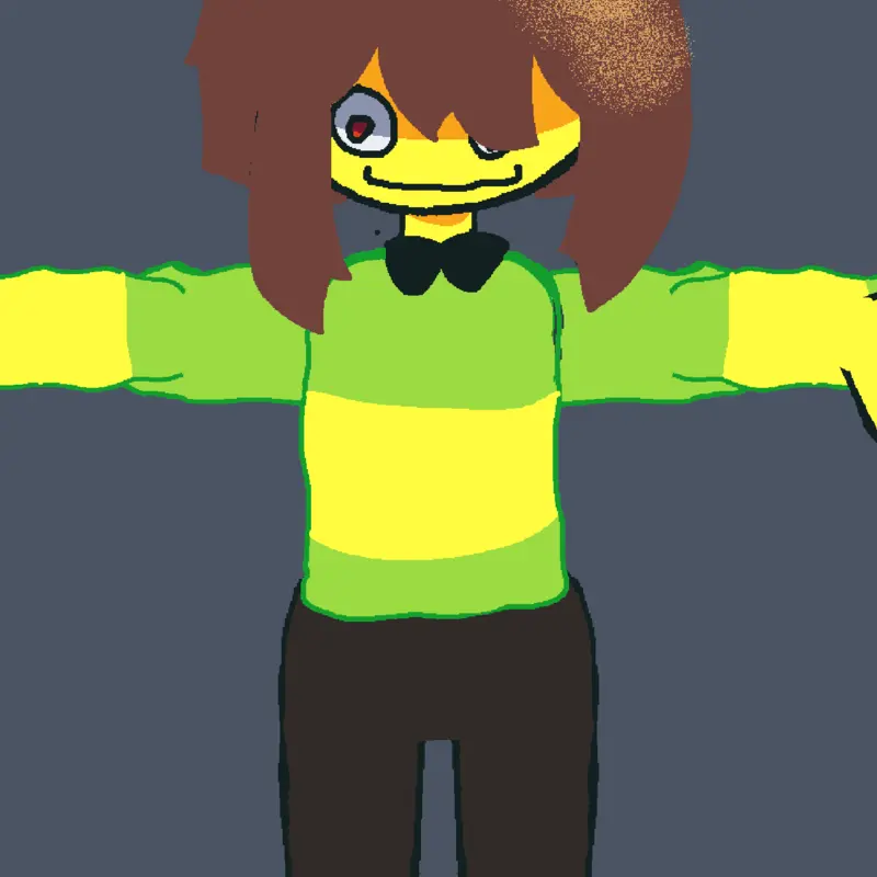Deltarune kris ragdoll by @castleUSER573