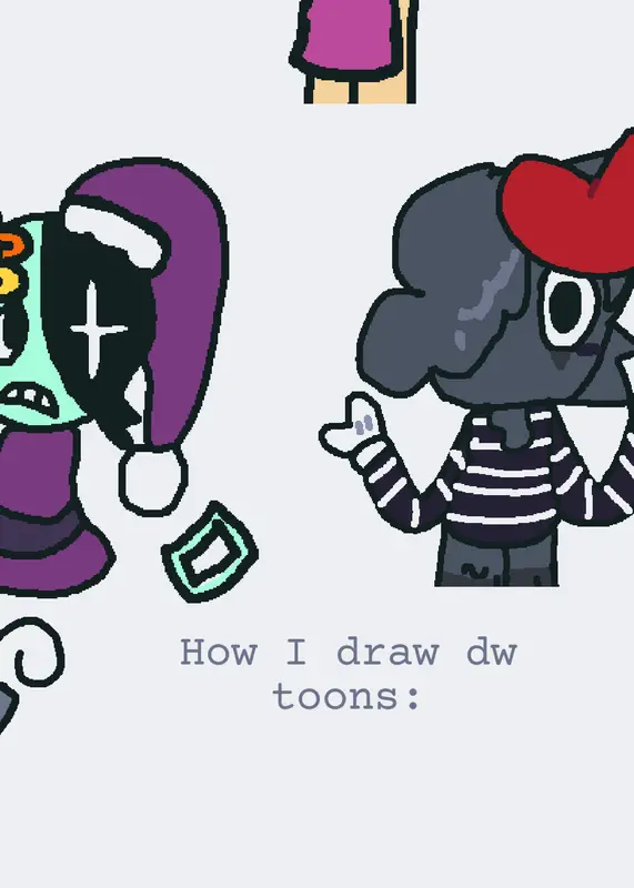 This is how I draw DW toons by @Blot_fanatik