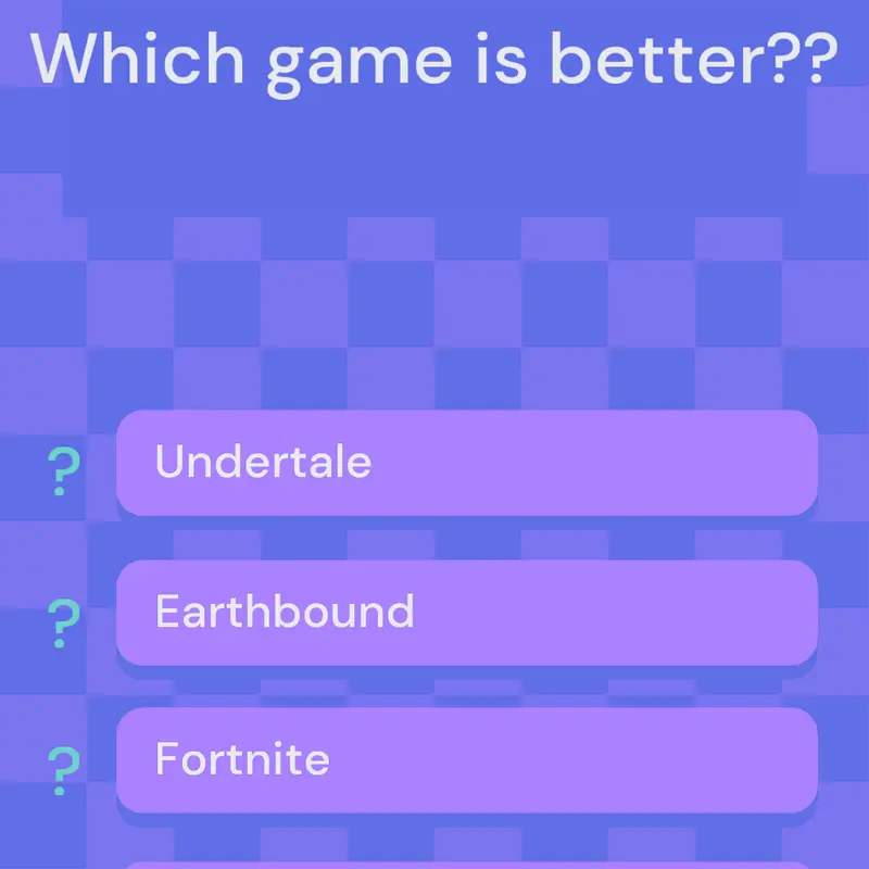 Game poll 🎷 by @OCRAM
