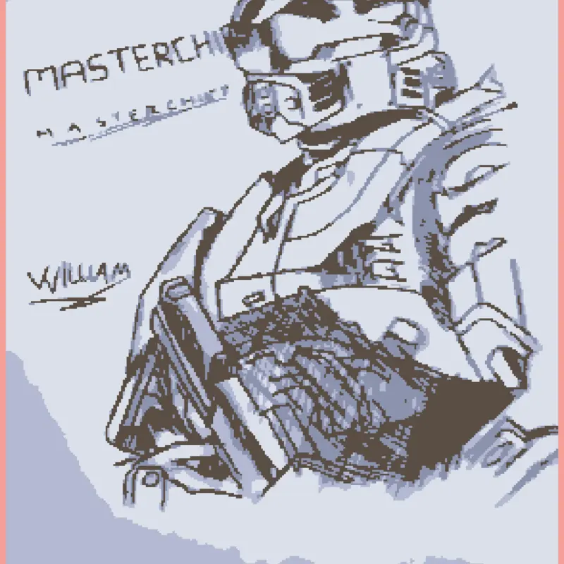 Masterchief drawing by @watermelon_pig