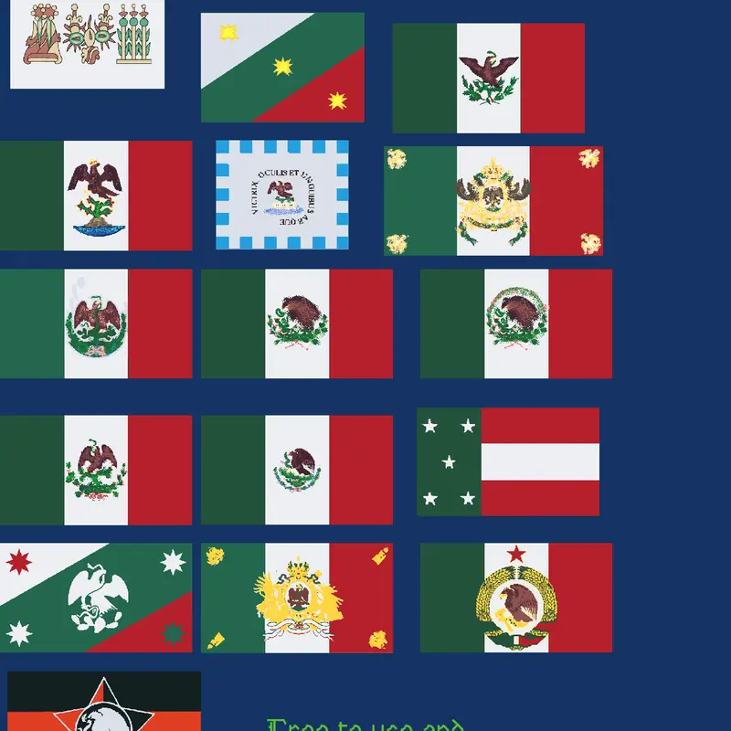 Free pack México flags by @planetary_bruh