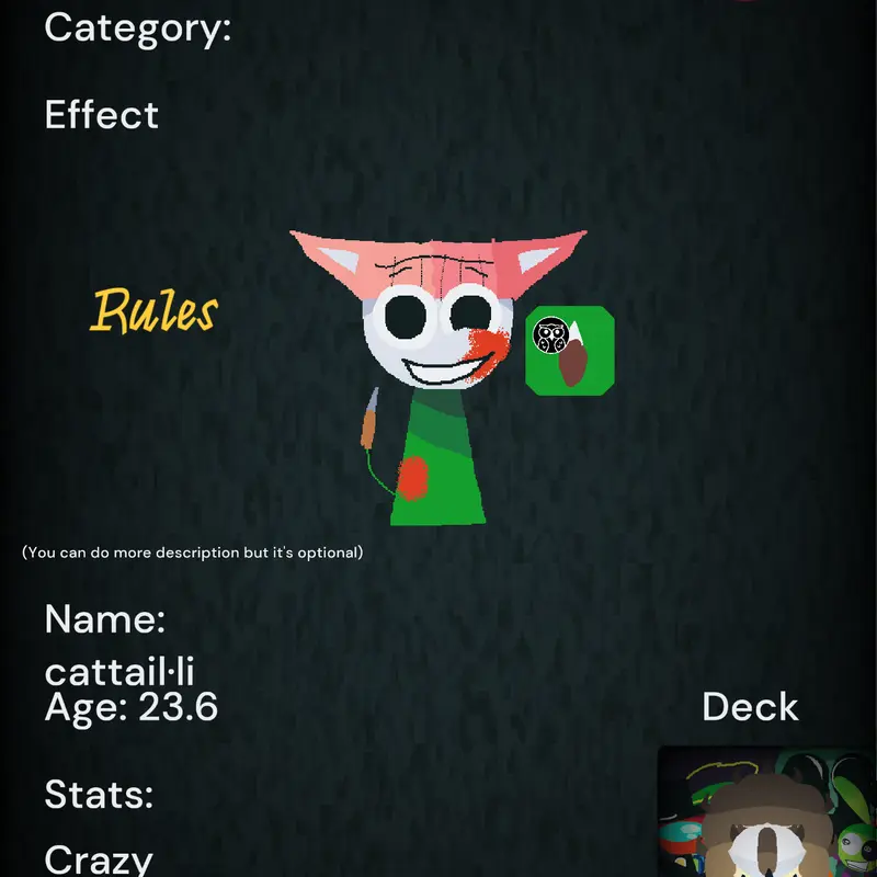 This is cattail·li by @Jer__ntySprunkiFemale