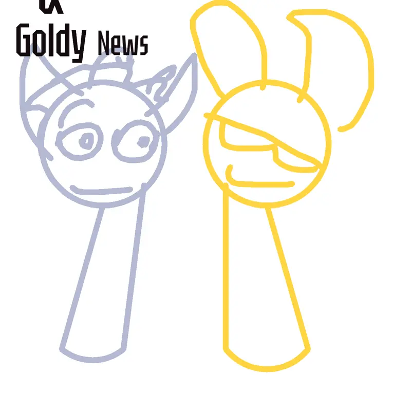 Blurie & Goldy News My version by @SPRUNKI_lover69