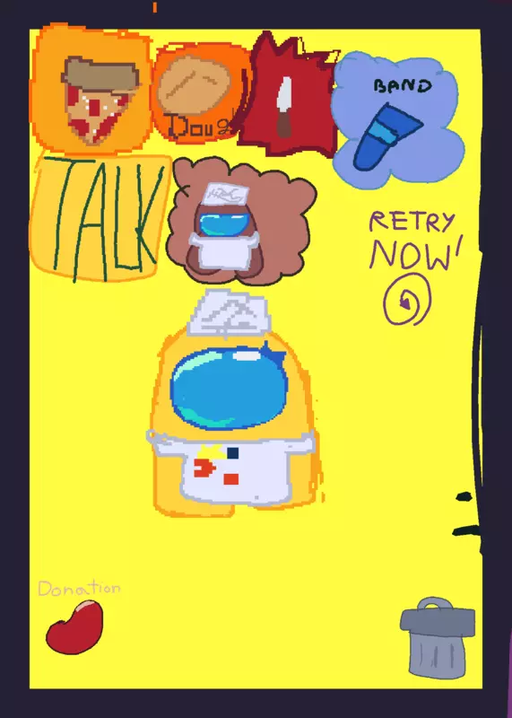 yellow among us show ragdoll by @partiii