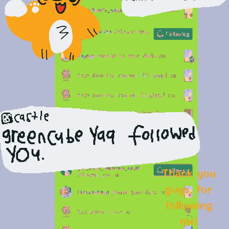 THANK YOU GUYS FOR FOLLOWING ME!! by @GamerCubechan67_loll65