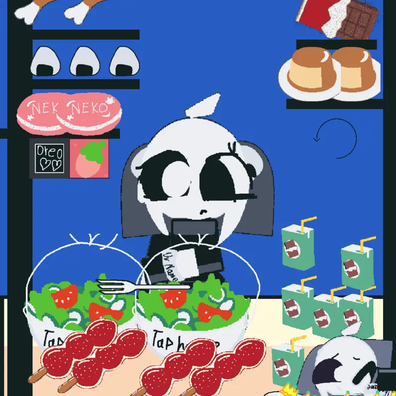 Hi mukbang game! by @elmiroooo