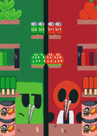 Green vs Red mukbang
