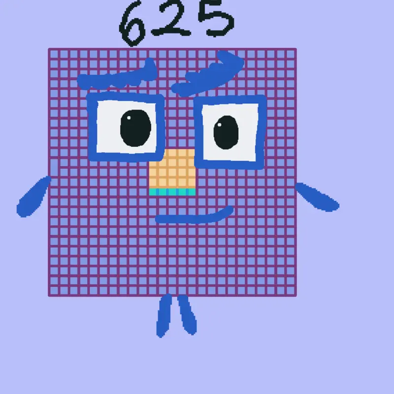 Numberblocks 625 #square #numberblocks by @SnoppyPauls