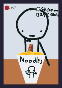 Eat noodles live