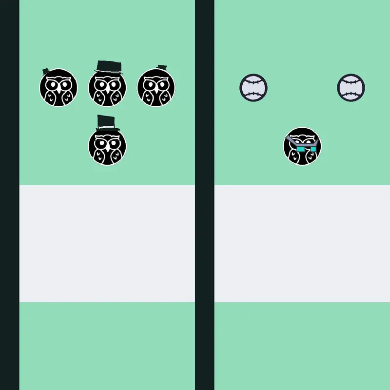 Four henchmen vs ball creator by @mrjasperfunny