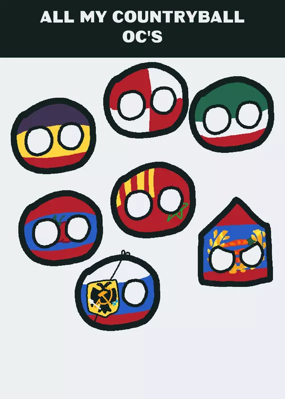 My countryball oc's by @The_Spanish_Morocco