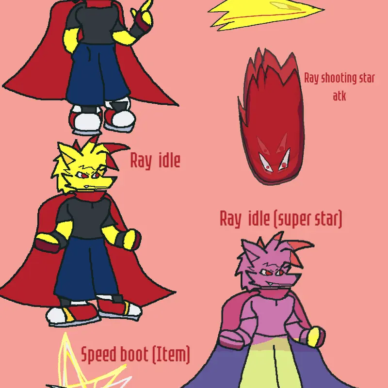 Red stars sprites for ray by @The_red_star