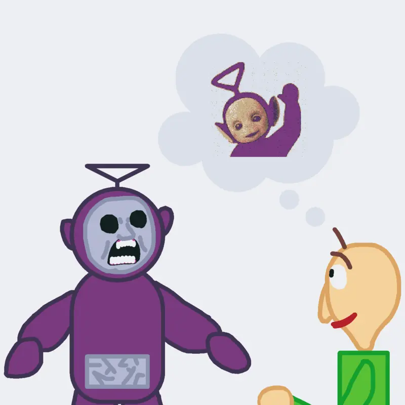 Baldi and tinky by @joe_bacon