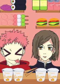 Yuji and nobara mukbang (remixes on)