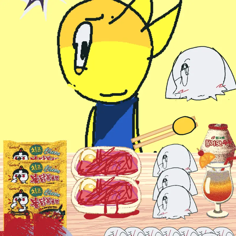 MUKBANG!!! It's my oc and a special gues by @TuvshinturIjilmurun