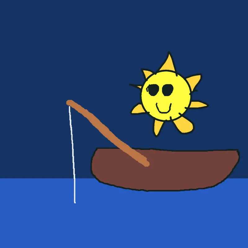 Mr. Sun cuac a fish. by @roseannajdidnden