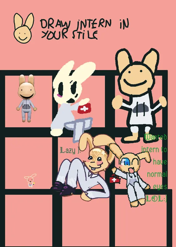 Draw intern in your style!🐰🙂 by @silylilcutie