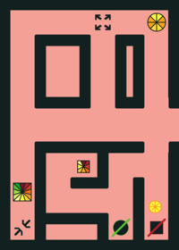 It's a square race where it bounces