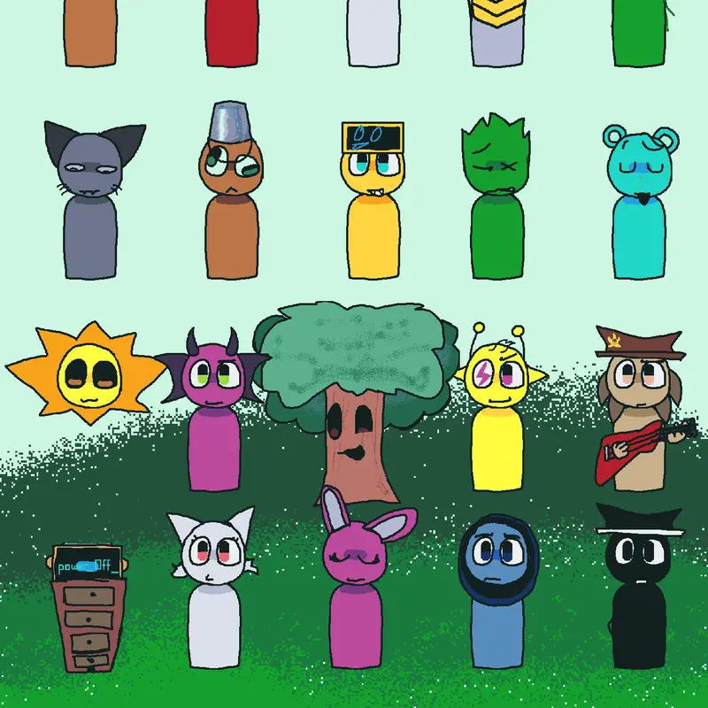 Sprunki Band Characters!!! Enjoy guys!!! by @Larryox_Jaxxoz