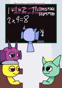 Pov:me minthe and panner we are in school...