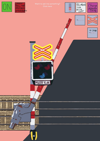 Realistic Czech railroad crossing