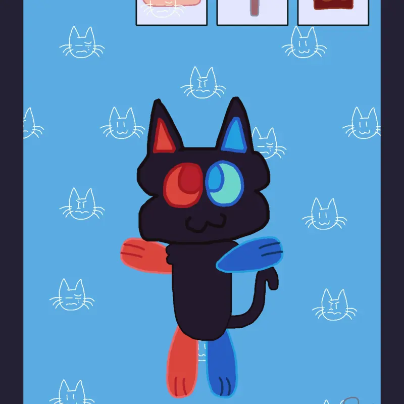 Aoka the Cat by @Quaxlymon