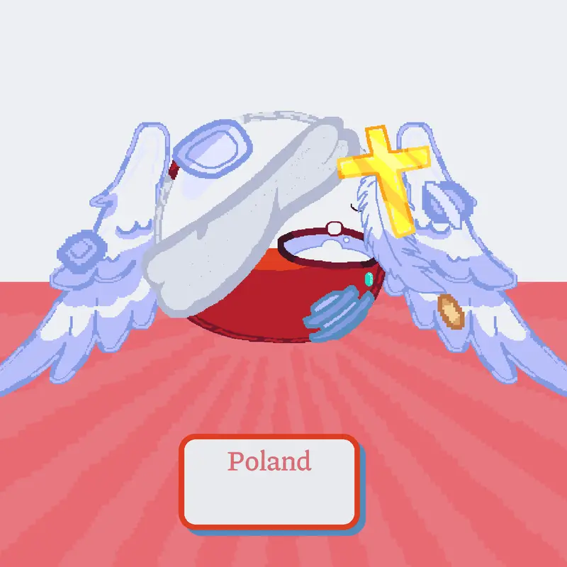 Poland by @countryballls_paraguay