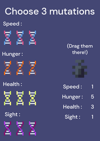 Genetic survival game