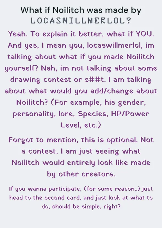 If Noilitch was made by YOU by @GOOD-locaswillmerlol