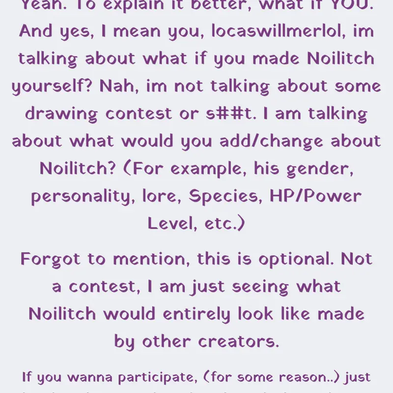 If Noilitch was made by YOU by @GOOD-locaswillmerlol