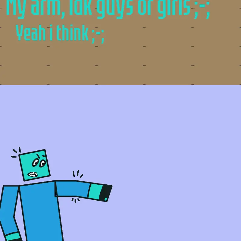 My arm hurts a little by @blue_cube78